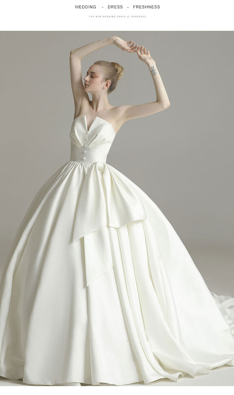 Abito da sposa donna monospalla elegante vestito da cerimonia_voghion.com