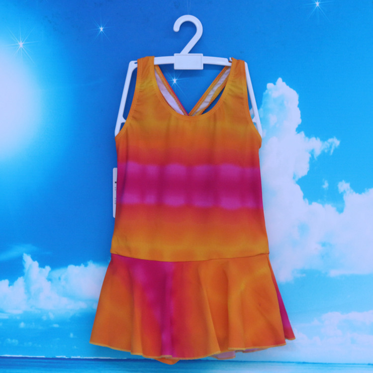 儿童泳衣 女孩连体游泳衣 宝宝小中童平角泳装 女童游泳衣