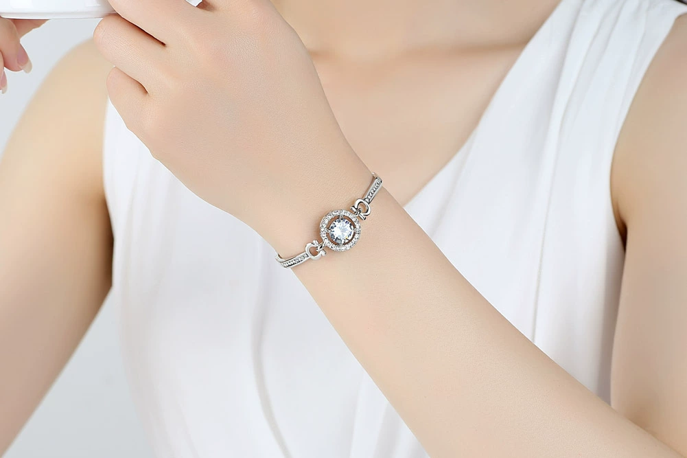 Accessory, fashionable zirconium, bracelet, simple and elegant design, Birthday gift