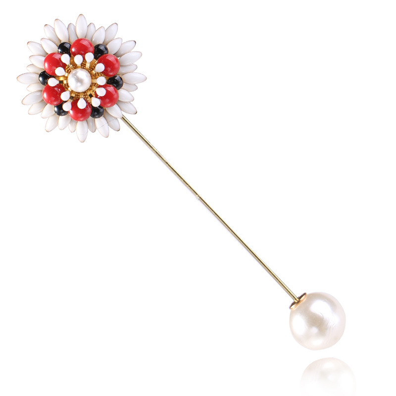 Camellia Rose Brooch For Women, Elegant Korean Style Flower Pin_voghion.com