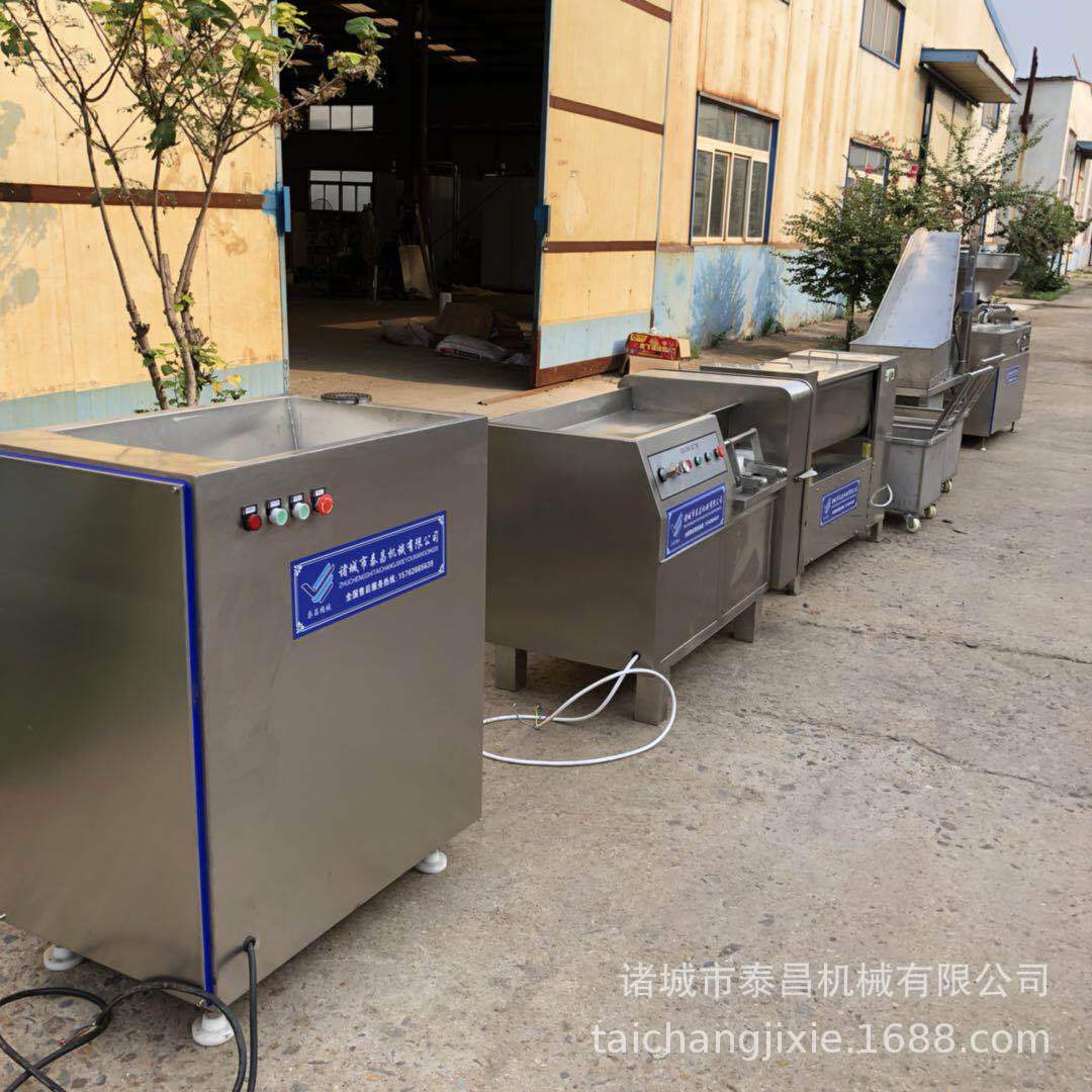 整套红肠生产加工线 全自动香肠加工机器 红肠绞肉灌肠生产线价格