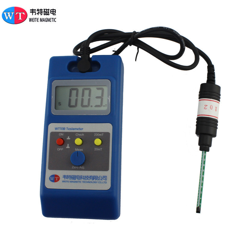 韦特高斯计特斯拉计磁场检测仪强度测量仪磁铁磁力计WT10B