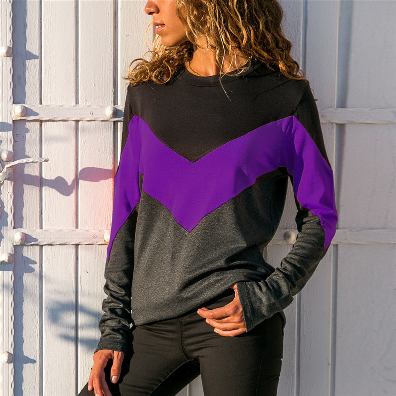 Color Block Long Sleeve T-Shirt