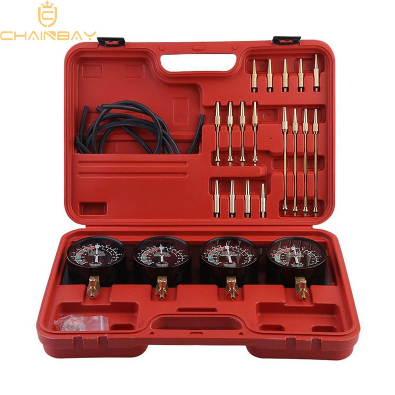 Medidor de cuatro juntas, carburador de motocicleta medidor de equilibrio de cuatro cilindros, herramienta de detección automática, medidor de presión del tanque de agua