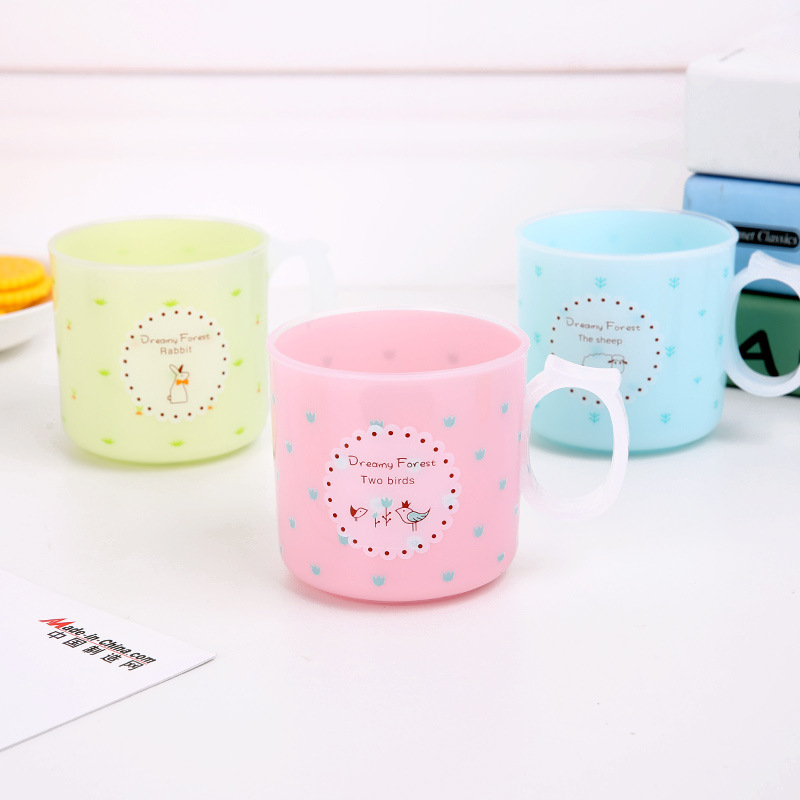 泰禾小號塑料水杯咖啡杯家用清新小號雙層漱口杯辦公飲水杯子2929