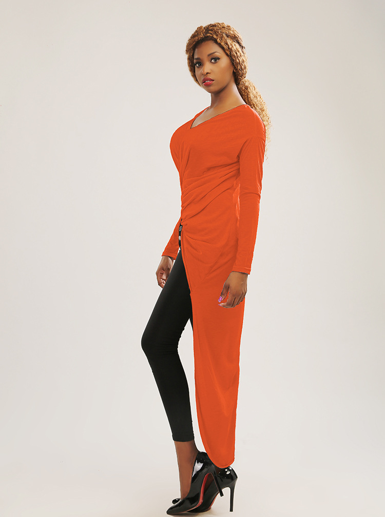 Sexy Bandage Dress Long Sleeve Asymmetrical Hem Fashionable Cross Design Autumn Collection Wholesale Available