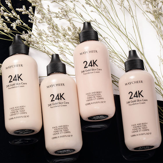 Domestic Meisier 24k Moisturizing Bottle Foundation Waterproof Lasting Oil Control No Makeup BB Cream 120ml Large Bottle