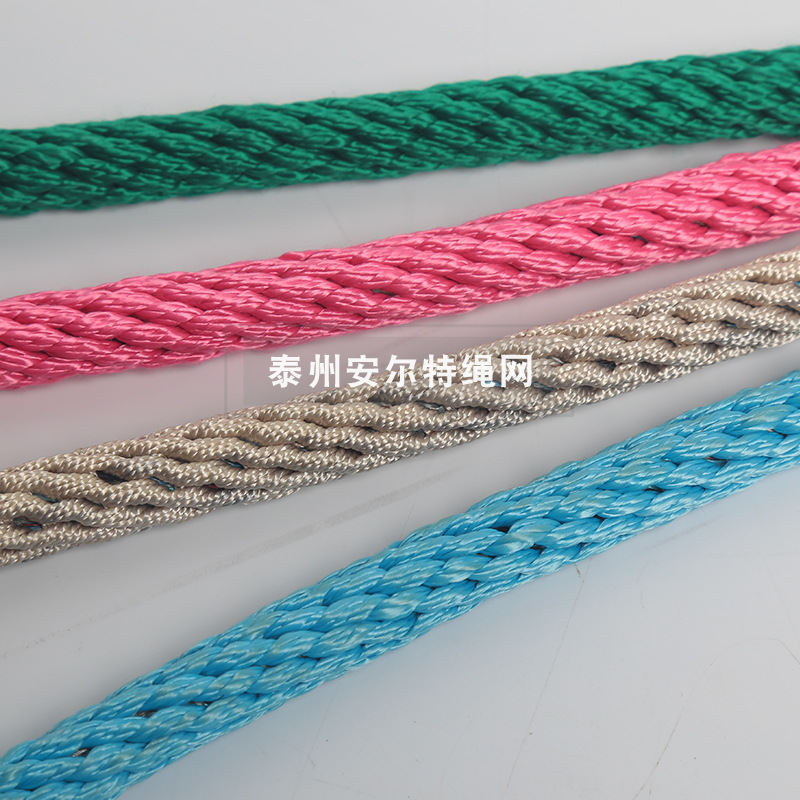 倒12编织绳带钢丝涤纶彩色锦纶游乐设备攀爬网尼龙绳爬网笼绳