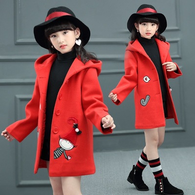 冬季新款间棉女童外套中大童装韩版时髦女孩保暖妮子大衣一件