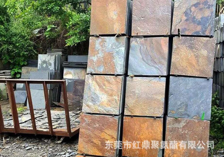 016东莞厂家聚氨酯文化石水族板外墙体板AB组合料发泡PU黑白料