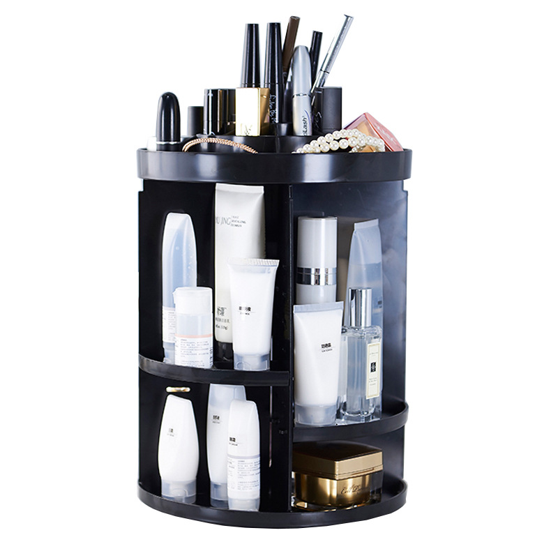 Rotating Transparent Acrylic Cosmetics Storage Box Desktop Storage Box Skin Care Lipstick Home Dressing Table Rack