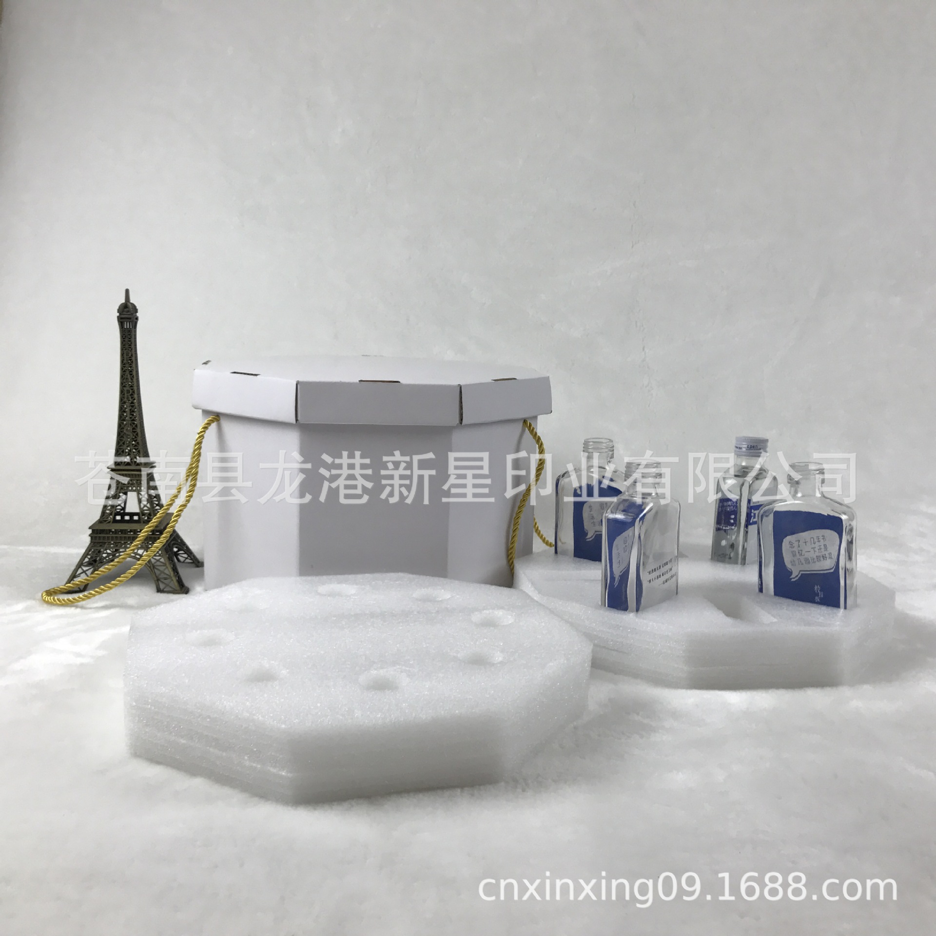 八边形天地盖纸盒 翻盖瓦楞纸盒 8瓶装和10瓶装白酒包装盒定做