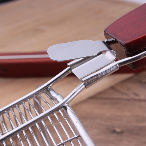 Wooden handle stainless steel frying line leaking noodles Spicy noodle fishing colander Wooden handle mesh leaking noodle spoon