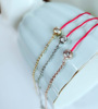跨境热销爆款钛钢单钻红绳手链脚链玫瑰金幸运绳本命年女饰品现货|ms