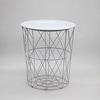 Scandinavian coffee table, metal storage system, laundry basket, wrought iron