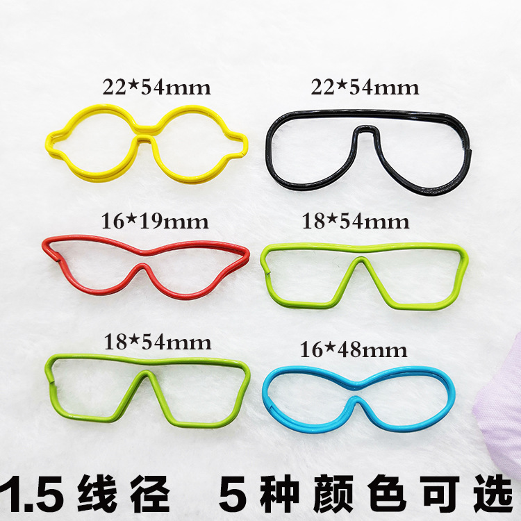 源头厂家现货趣味异形别针塑料眼镜回形针来图来样定制 实力工厂|ms