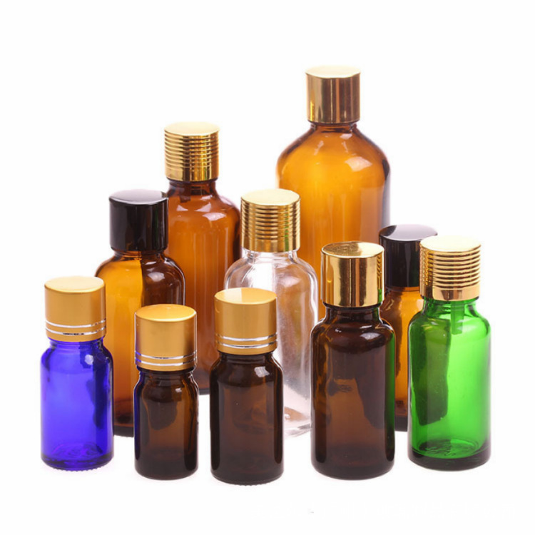 化妆品包材5ml绿色精油瓶15ml茶色磨砂精油瓶30ml深色避光玻璃瓶