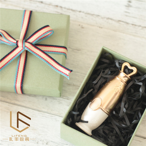 Brown Kraft Paper Shallow Green Jewelry Box Decorative Packaging Box Watch Box Earring Pendant Bracelet Box Wholesale 