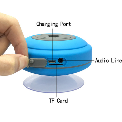 Manufacturer wholesale Q9 radio card LED Bluetooth speaker wireless bts06 bathroom waterproof suction cup wireless small speaker