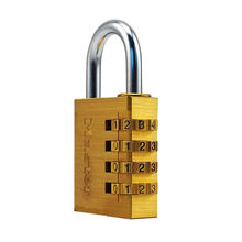 玛斯特锁（MasterLock）4位密码锁旅行箱包黄铜锁户外防盗挂锁604