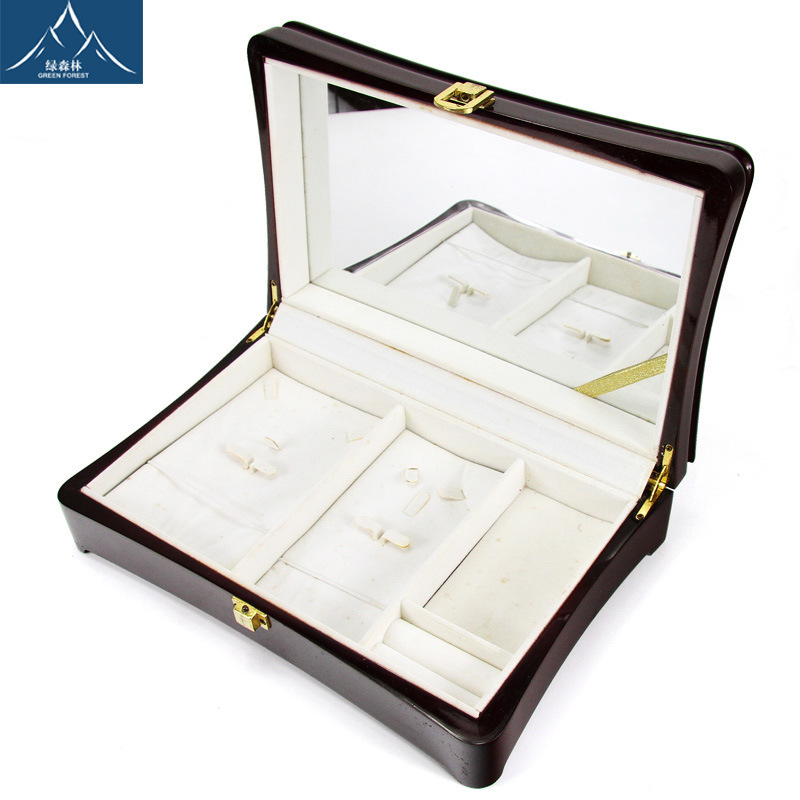 工厂直销喷漆工艺亮光玻璃首饰包装盒精美烤漆手镯盒子项链盒定制