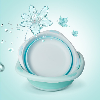 创意可折叠水盆便携式旅游脸盆 户外折叠水盆 洗脚洗脸盆宝宝脸盆|ru