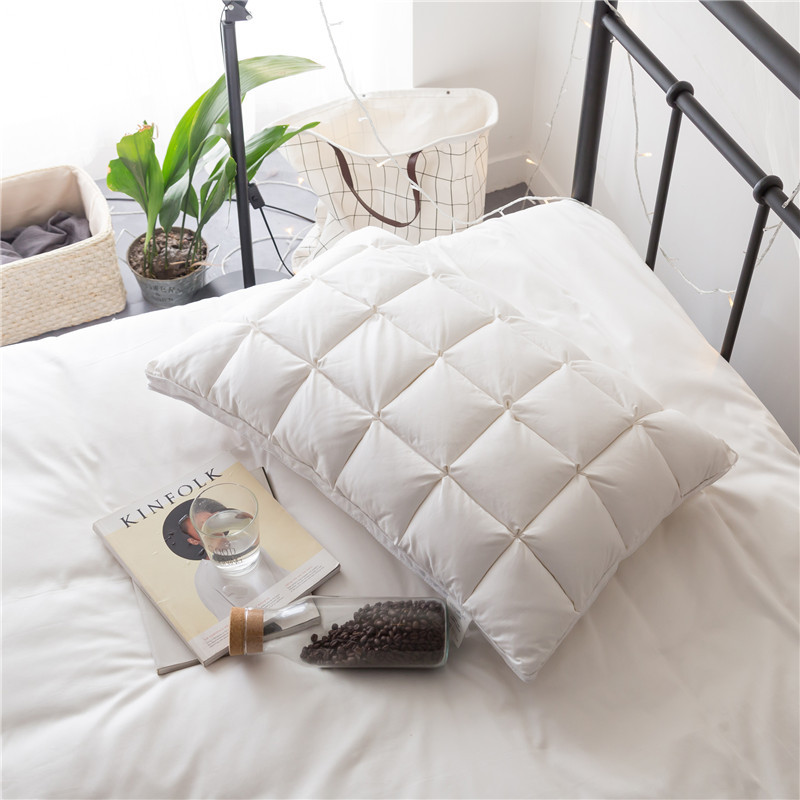 Feather pillow Feather White Goose Down soft Pillow core quality goods Single Double a pair adult Five-star hotel pillow