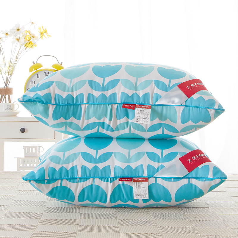 厂家批发 羽丝加绒枕头 枕头枕芯护颈枕 酒店学生卡通羽丝绒枕芯