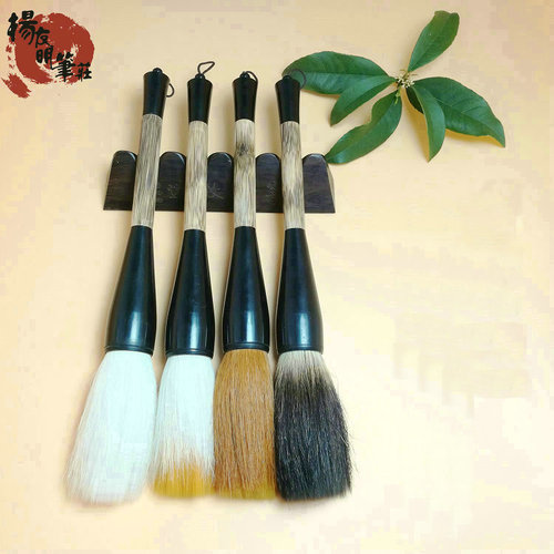 Brush wolf hair large size Dou brush large grab brush mixed hair Chinese painting calligraphy couplet practice use goat hair raised Dou large wholesale