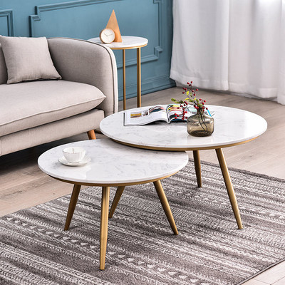 Northern Europe Marble a living room tea table originality Iron art Small apartment Stands tea table combination Office Front tea table