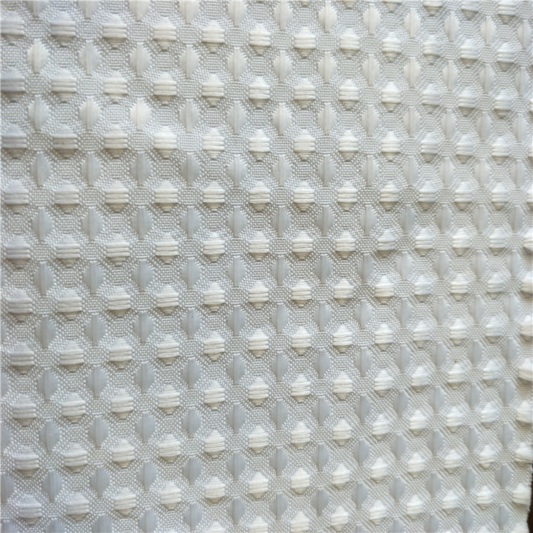 厂家直销全涤宽幅华夫格蜂巢布料绗缝被面料浴帘面料装饰布料