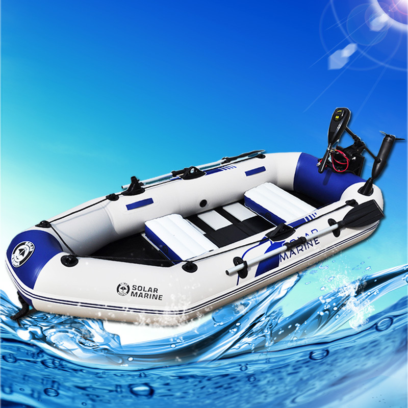 2人3人4人5人充气橡皮艇加厚钓鱼船耐磨带电动推进器全套马达动力|ms