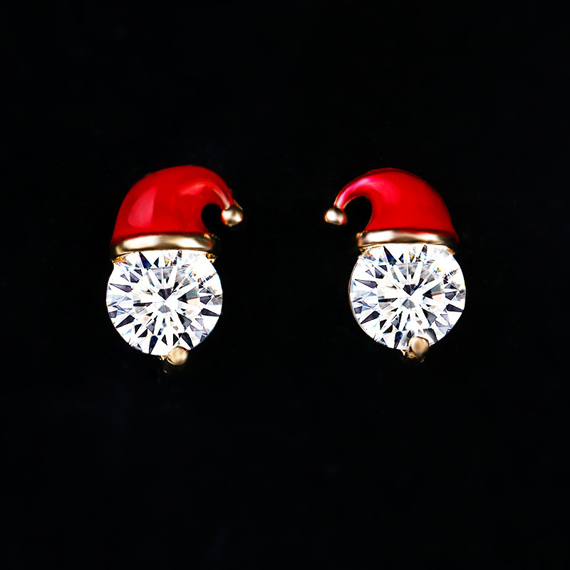 Fashion Snowman Alloy Inlay Rhinestones Women's Earrings Ear Studs 1 Pair display picture 7