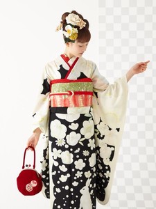 Japanese kimono vibration sleeve formal traditional kimono full set hanging lining double layer large vibration sleeve k