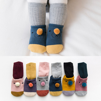 Autumn and winter new pattern baby Cotton socks 0-1-3 children Socks baby non-slip Floor socks Fashionable socks