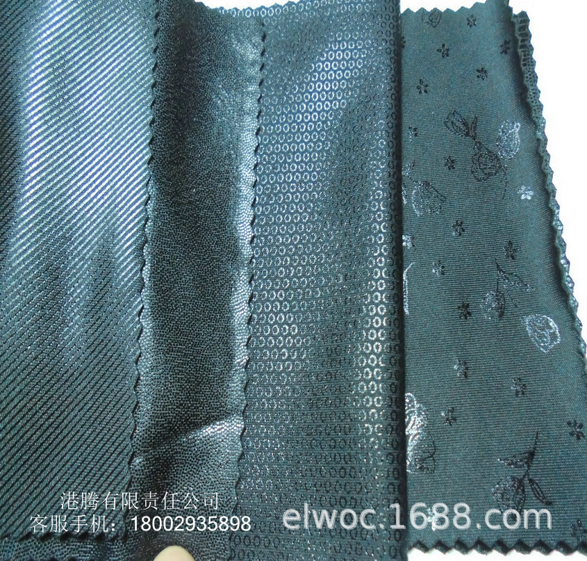 弹力针织 布料压胶亮面 毛绒仿皮绒 人字呢斜纹点点 花纹圆圈4574