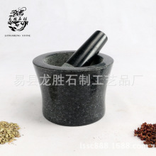 源头工厂石头捣蒜器蒜臼家用厨房研磨器研钵捣药碗调味罐可加logo