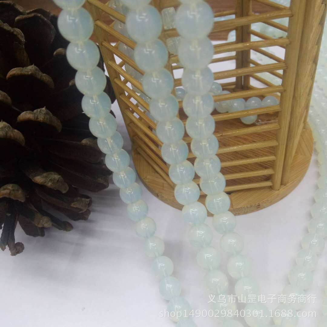 蛋白石散珠圆珠半成品批发 DIY串珠手链饰品配珠厂家直销欧美热销详情图5