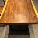 Твердый древесина большая доска пузырьковая чайная столовая столовая столик обеденный стол красное дерево сплошное дерево столовое дерево oukan wood mirahuba flower