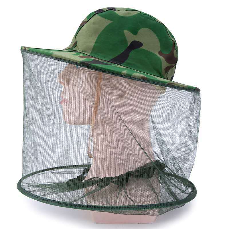 Unisex Vintage Style Camouflage Net Yarn Flat Eaves Bucket Hat display picture 4