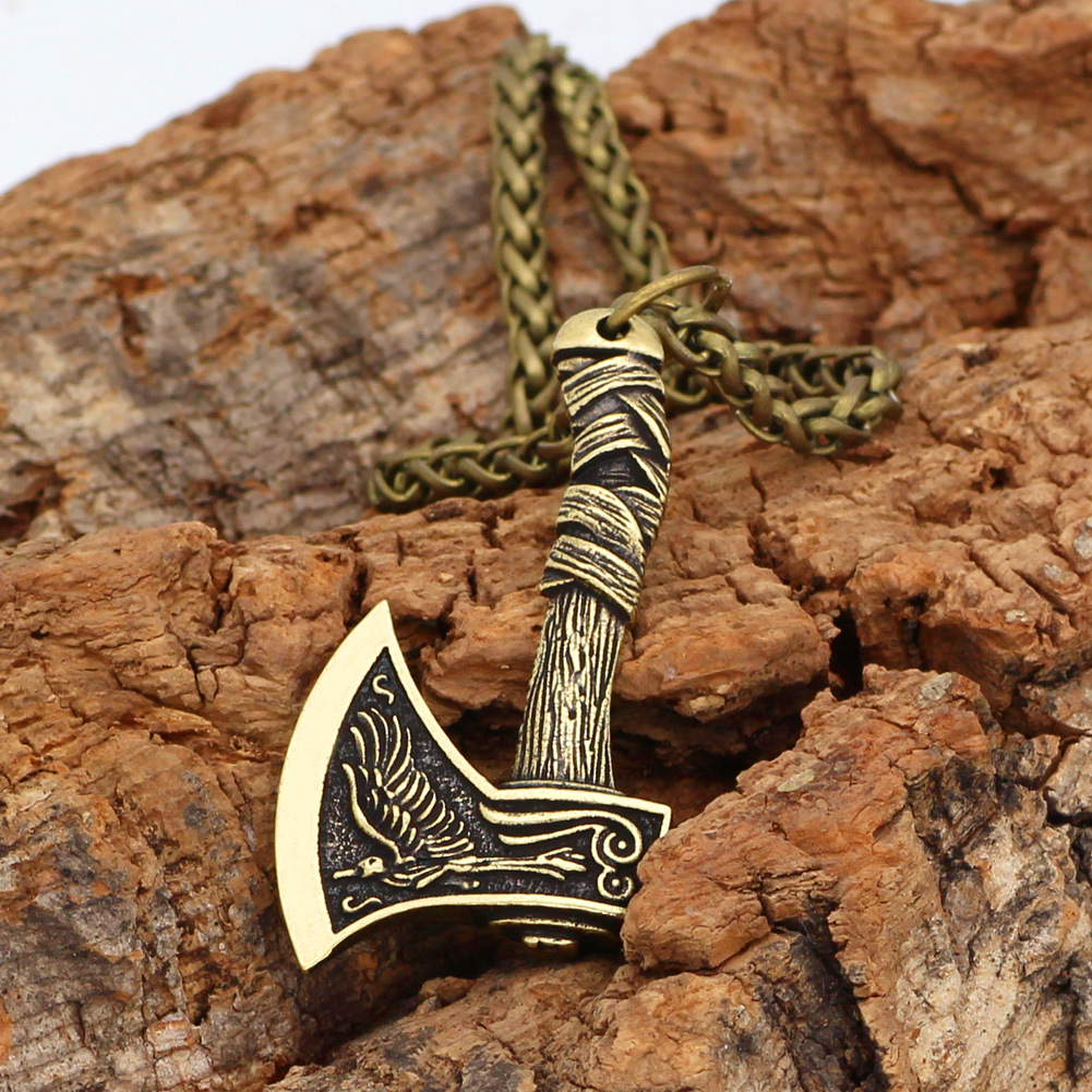Retro Cool Style Axe Alloy Plating Men's Pendant Necklace display picture 3