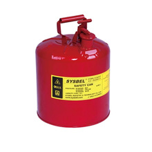 西斯貝爾5加侖紅色金屬防爆罐 可燃液體汽油廢棄物收集安全罐