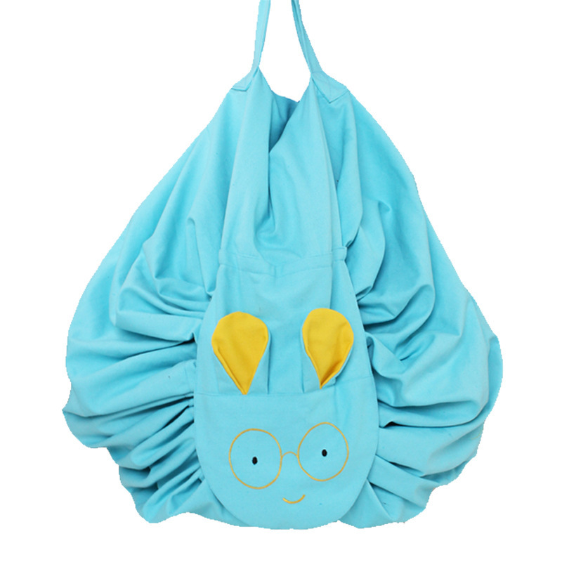 [6 colors] original upgraded cartoon drawstring toy storage bag large small size carpet drawstring organizing bag