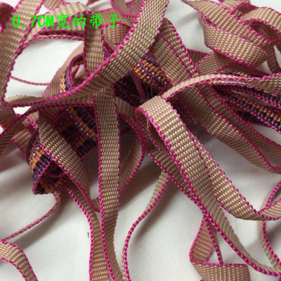 厂家现货环保PP丙纶彩色民族风织带宽7mm厚1mm处理价绑绳窄带绑带|ms