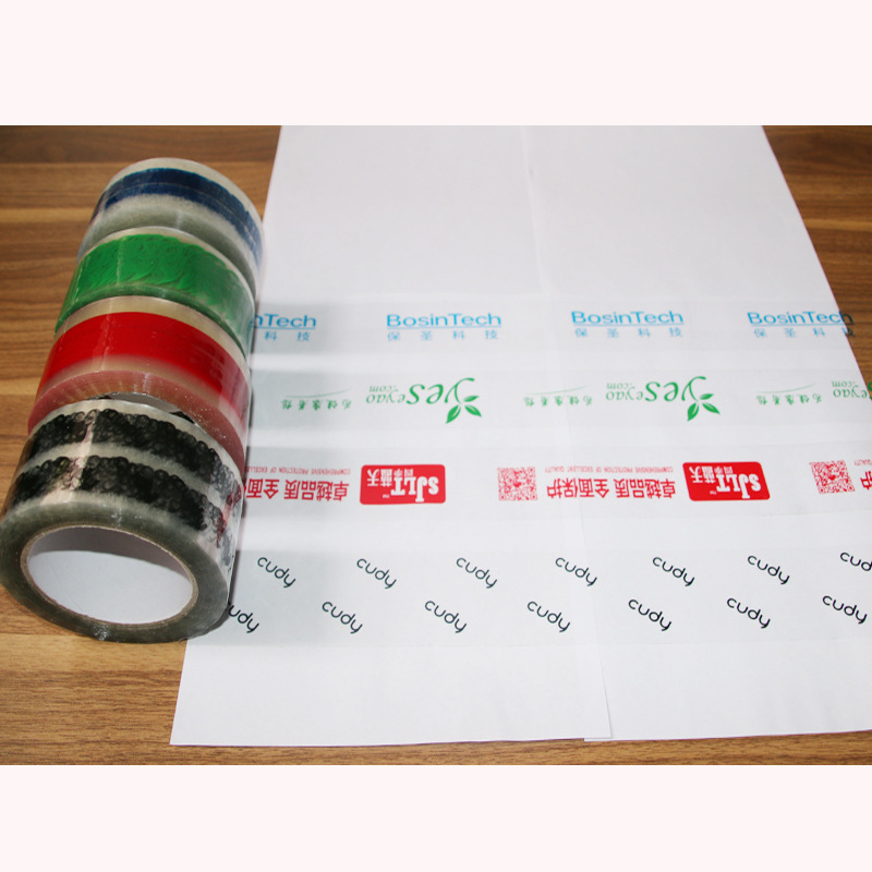 Customized Transparent tape monochrome customized logo Printing tape Little TaoBao Sealing Warning 10 Volume printing wholesale