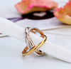 Glossy ring contains rose, lightening hair dye stainless steel, three colors