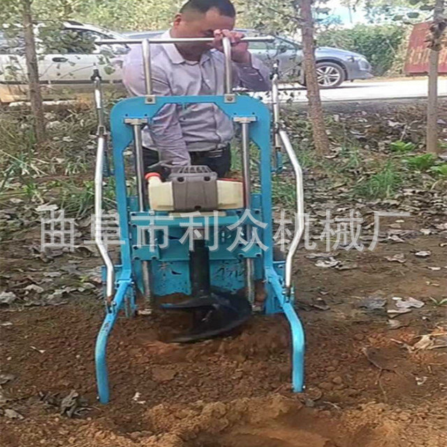 陵川县 脚踏式汽油挖坑机 带支架固定挖坑机