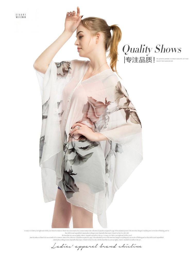 跑江湖丝巾批发 义乌围巾厂家 珍珠扣披肩厂家