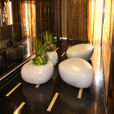 廠家個性玻璃鋼休閑椅定制創意公園座椅 組合花盆座椅擺件美陳