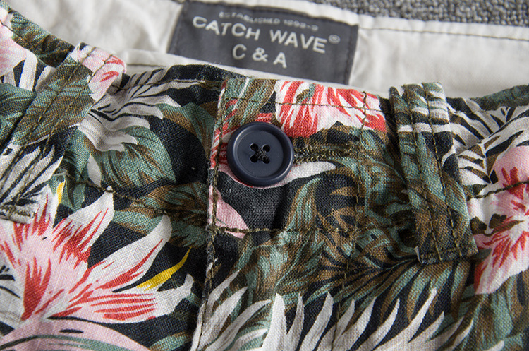 European and American leisure color tide washing linen breathable comfortable foreign trade original single men's casual shorts 10